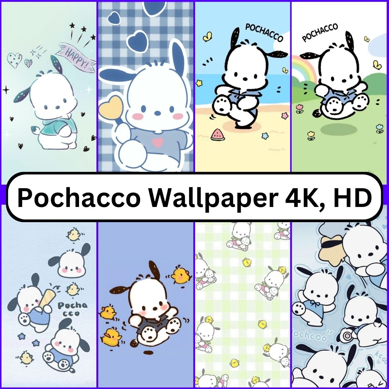 1308 Pochacco Wallpaper 4K, HD, 1080p Aesthetic Free